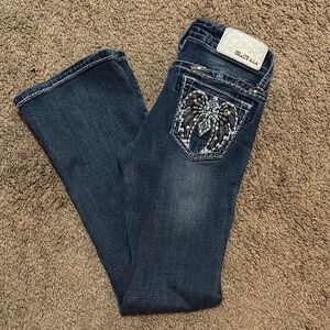 Miss Me Dark Wash Embellished Women's Jeans